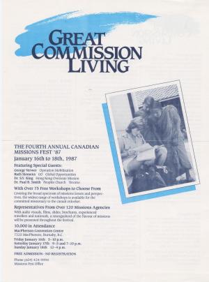Magazine cover from Missions Fest 1987