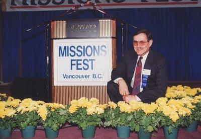 Richard Dodding at the Missions Fest conference in 1993