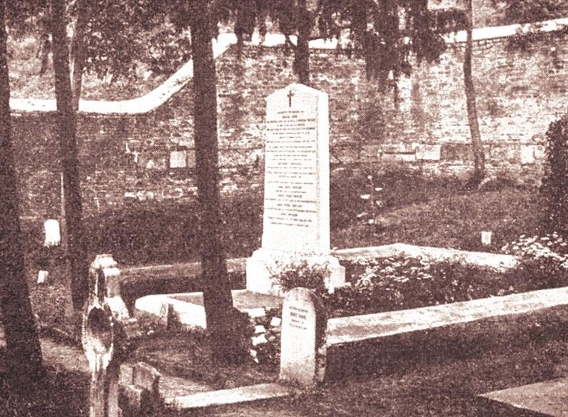 Maria's grave in Zhenjiang, her gravestone was engraved with her name and that of her four deceased children.